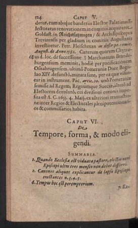 Caput VI. De Tempore, forma, & modo eligendi.