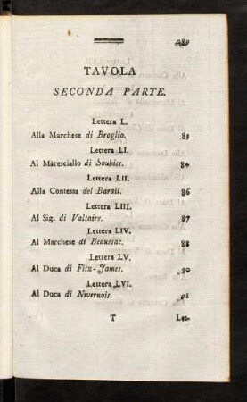 289-292, Tavola Seconda Parte.