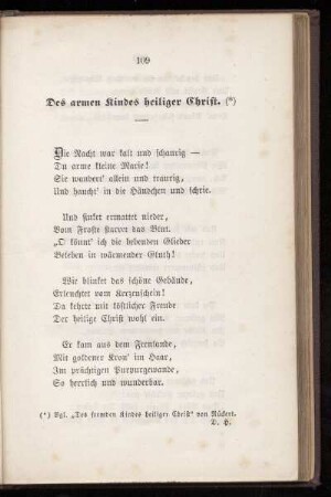 Des armen Kindes heiliger Christ