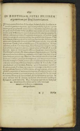 In Epistolam Petri Priorem argumentum ...