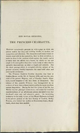 Her Royal Highness, The Princess Charlotte