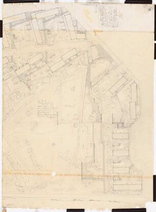 Wettbewerb Grüngestaltung Neu-Altona, Hamburg: Lageplan mit Gartenplan