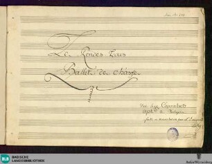 Le Rendez-vous de chasse - Don Mus.Ms. 240 : orch; DTB 7/2 deest DTB 3/1 deest WolC deest