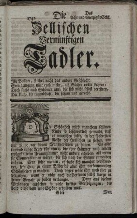 1742. Das Acht und Vierzigste Stük.