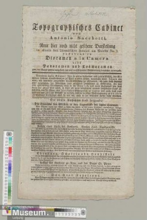 Topographisches Cabinet von Antonio Sacchetti