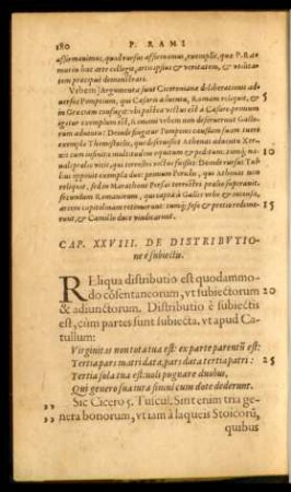 Cap. XXVIII. De Distributione e subiectis.