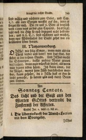 749-761, Am Sonntag Cantate. - Am Sonntag Trinitatis.