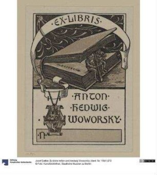 Ex libris Anton und Hedwig Woworsky