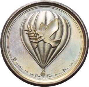 Medaille von Victor Huster auf den Friedensballon (Abschlag)