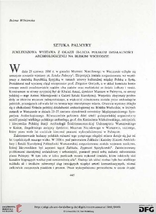 32: Sztuka Palmyry : Jubileuszowa wystawa z okazji 50-lecia polskiej działalnósci archeologicznej na Bliskim Wschodzie