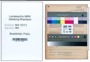 Entnazifizierung Franz Bueddicker , geb. 17.06.1908 ()