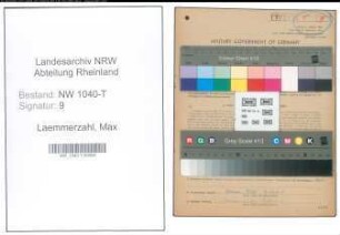 Entnazifizierung Max Laemmerzahl , geb. 20.05.1892 (Mechaniker)