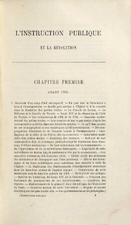 L' instruction publique et la révolution