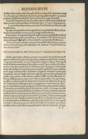De Nominibus Artificum Et Negociatorum.