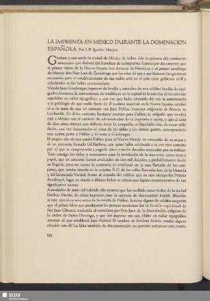 La Imprenta En Mexico Durante La Dominacion Española