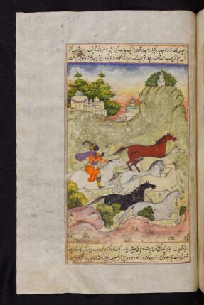 Illustration: Qirān hat die Pferde des türkischen Heeres losgebunden