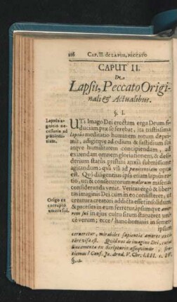 Caput II. De Lapsu, Peccato Originali & Actualibus.