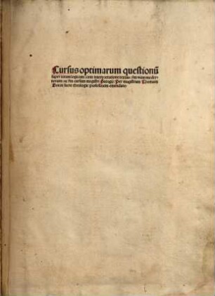 Quaestiones super totam logicam Aristotelis : mit Zusätzen von Thomas Bricot