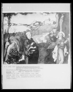 Szene aus dem Leben des heiligen Bernhard