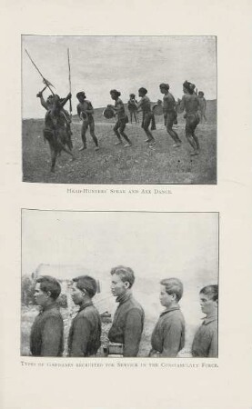 Head-hunters' spear and axe dance. Types of Gaddanes recruited for service in the constabulary force