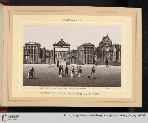 Versailles. Entrée et cour d'honneur du château