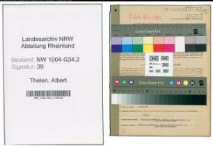 Entnazifizierung Albert Thelen , geb. 01.11.1887 (Apotheker)