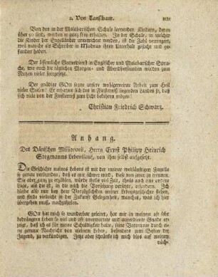 Des Dänischen Missionarii, Herrn Ernst Philipp Heinrich Stegmanns Lebenslauf, von ihm selbst aufgesetzt
