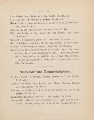 7-11, Mathematik und Naturwissenschaften