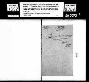 Kommunsachen: Rechnungssachen (Kassenreste), Oberamt Heilbronn
