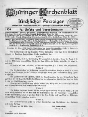Nr. 3 : 28. März 1934