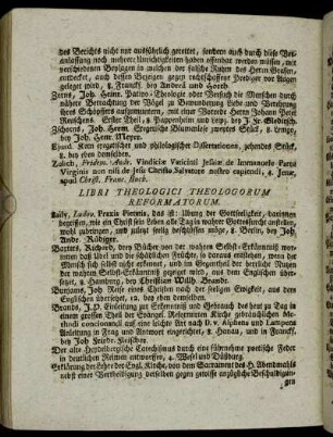 Libri Theologici Theologorum Reformatorum.