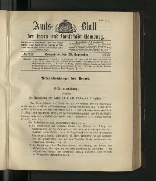 No. 211, 25. September 1915
