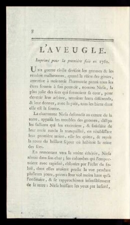 L'Aveugle.