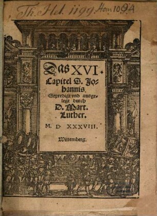Das XVI. Capitel S. Johannis