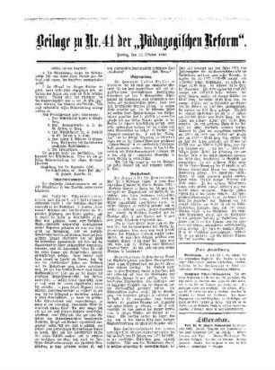 Mitteilungen : Beilage zu No. 41 der Pädagogischen Reform