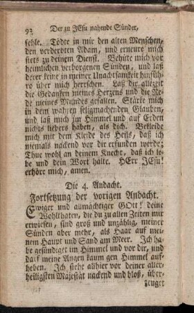 Die 4. Andacht. Fortsetzung der vorigen Andacht.