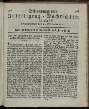 LI. Stück. Sonnabends den 20. December 1800.