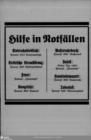Hilfe in Notfällen
