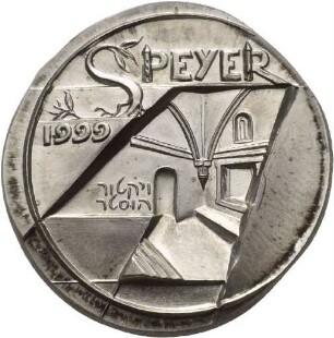 Medaille von Victor Huster auf das rituelle jüdische Bad Speyer