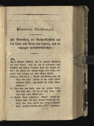Allgemeine Voruebungen