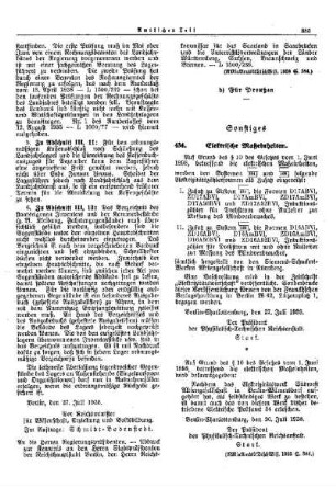 Elektrische Maßeinheiten : [Sonstiges] ; [Amtliche Erlasse] ; [Amtlicher Teil]