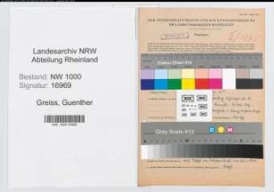 Entnazifizierung Guenther Greiss, geb. 02.02.1907 (Architekt)