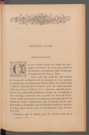 Capítulo XXXIII - Noticia sensacional