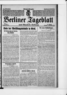 Berliner Tageblatt und Handels-Zeitung, Morgen-Ausgabe