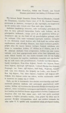 XXIX. Hamdja, Sultan van Ternate, aan Demmer, ... 25 Februari 1644