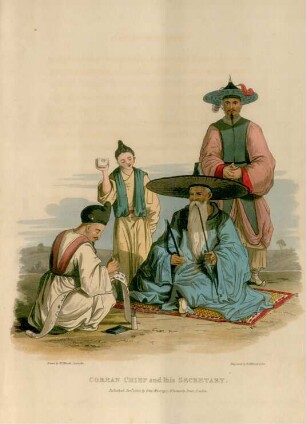 Corean Chief and his secretary