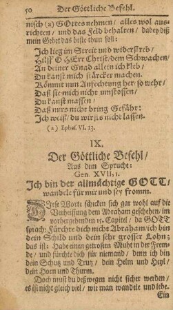 IX. Der Göttliche Befehl