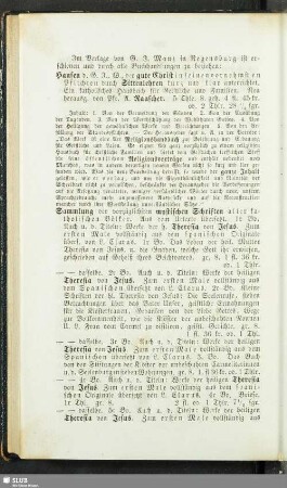 Im Verlage von G. J. Manz in Regensburg ist erschienen und durch alle Buchhandlungen zu beziehen ...