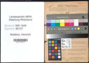 Entnazifizierung Heinrich Noldenn , geb. 21.10.1898 (Postbeamter)