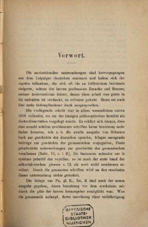 Ueber das keronische Glossar : Studien zur althochdeutschen Grammatik